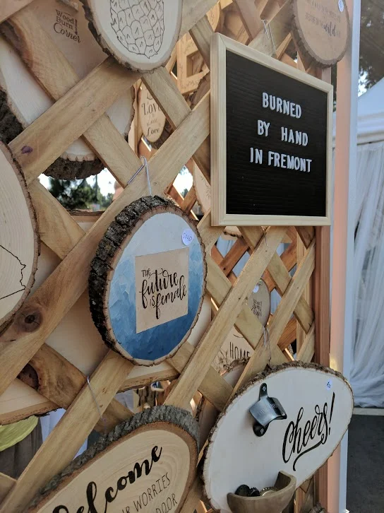 Locally-Made Goods, Wood Burn Corner