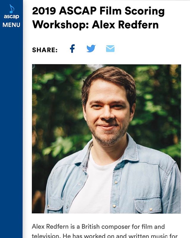 Very excited to start the ASCAP Film Scoring Workshop tonight. 
Here is some info about the workshop and participants

https://www.ascap.com/news-events/Events/2019/film-scoring-workshops/la/participants

#composer #filmcomposer #soundtrack #filmscor