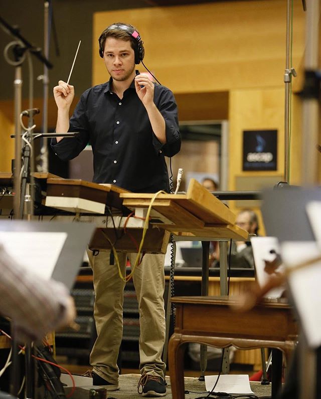 Photo by @salvadorochoa 
It was such an honour to record and conduct 64 of the best musicians in the world with some of the most amazing industry veterans at the Newman Scoring Stage at Fox Studios last night as part of the ASCAP Film Scoring Worksho