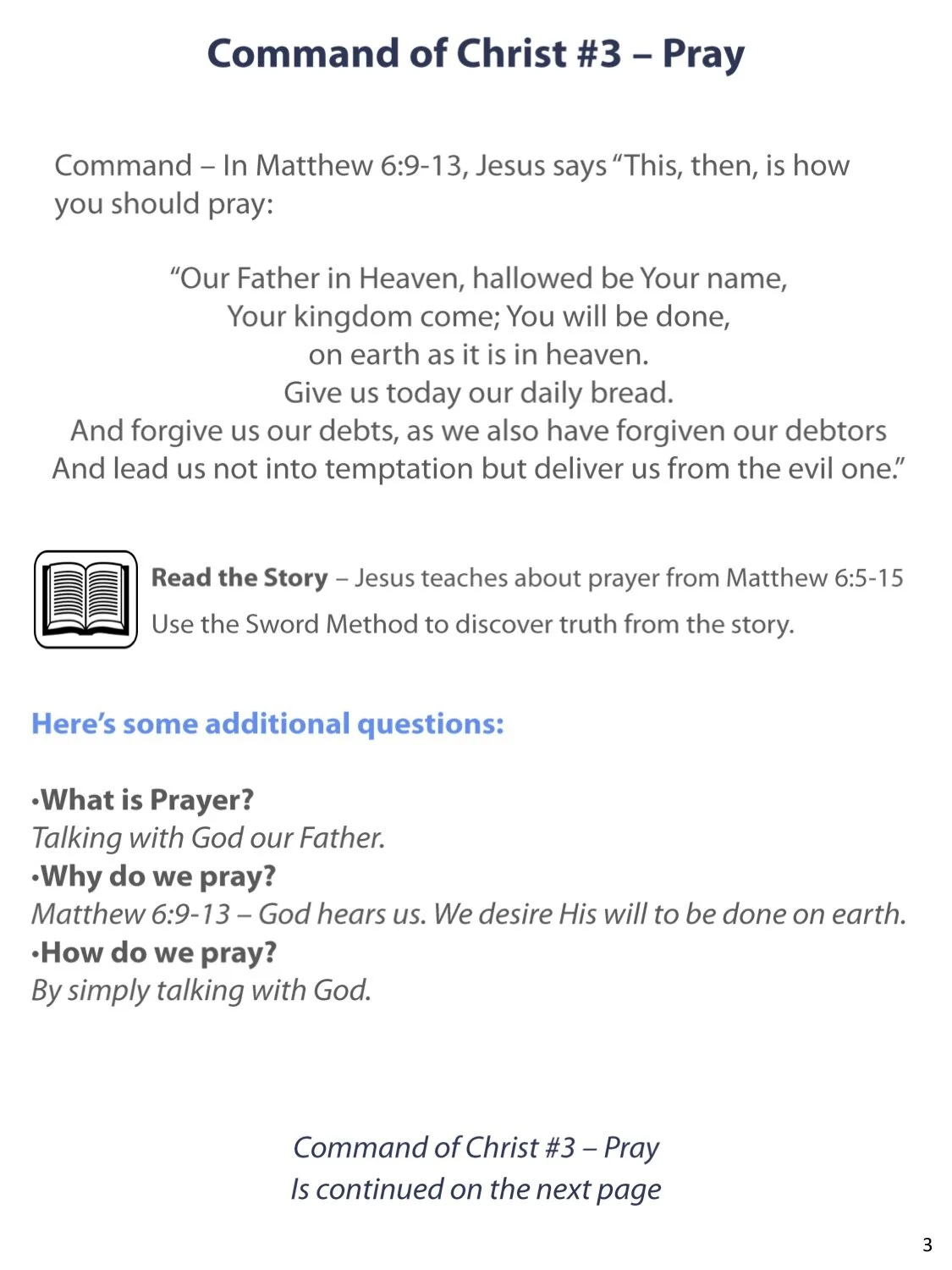 Commands of Christ — Church That Matters