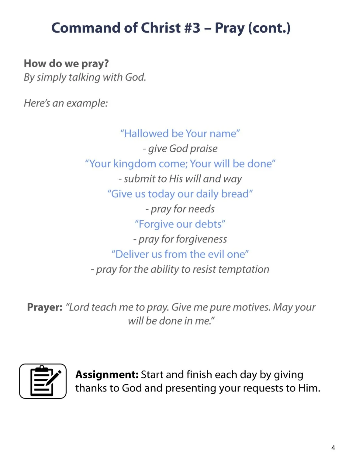 Commands of Christ — Church That Matters