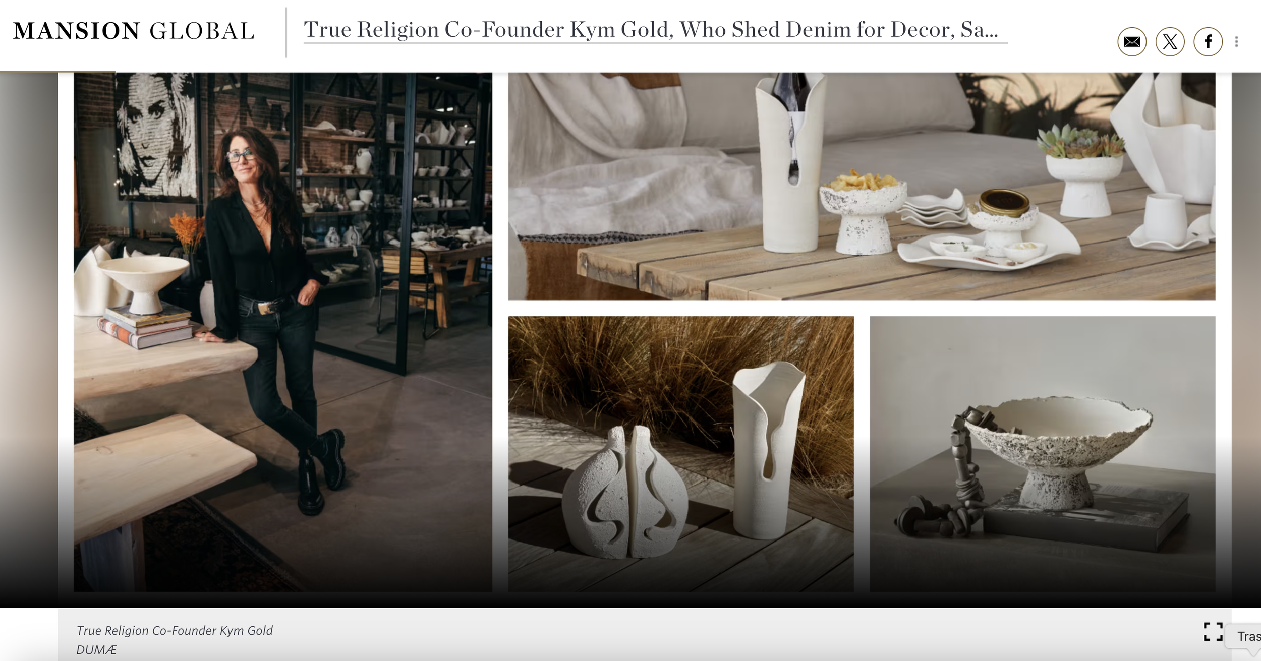 My interview with True Religion Co-Founder Kym Gold on newest venture -- dumæ