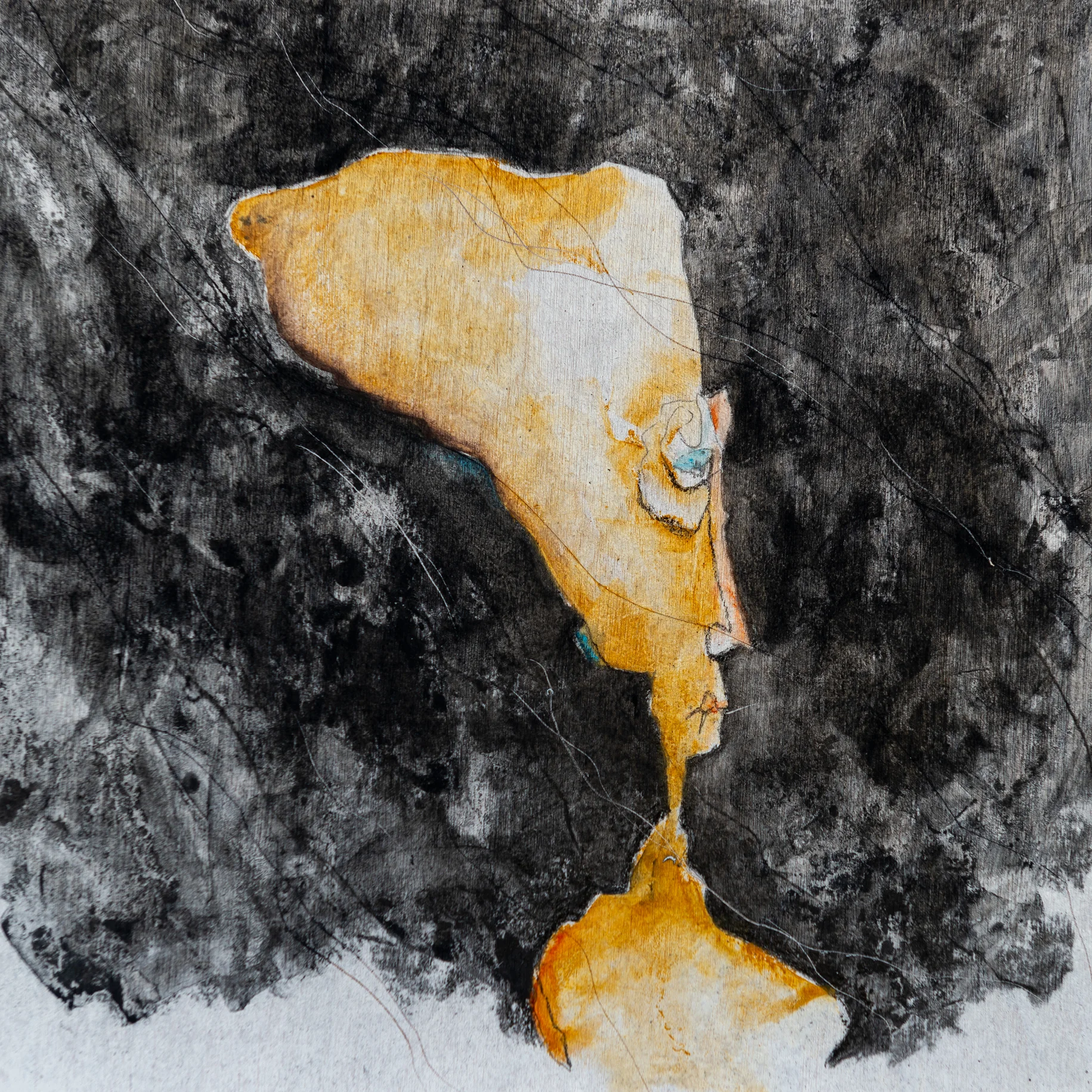  “Syv søsken II” | Kull og pastell på finér | 21x21  