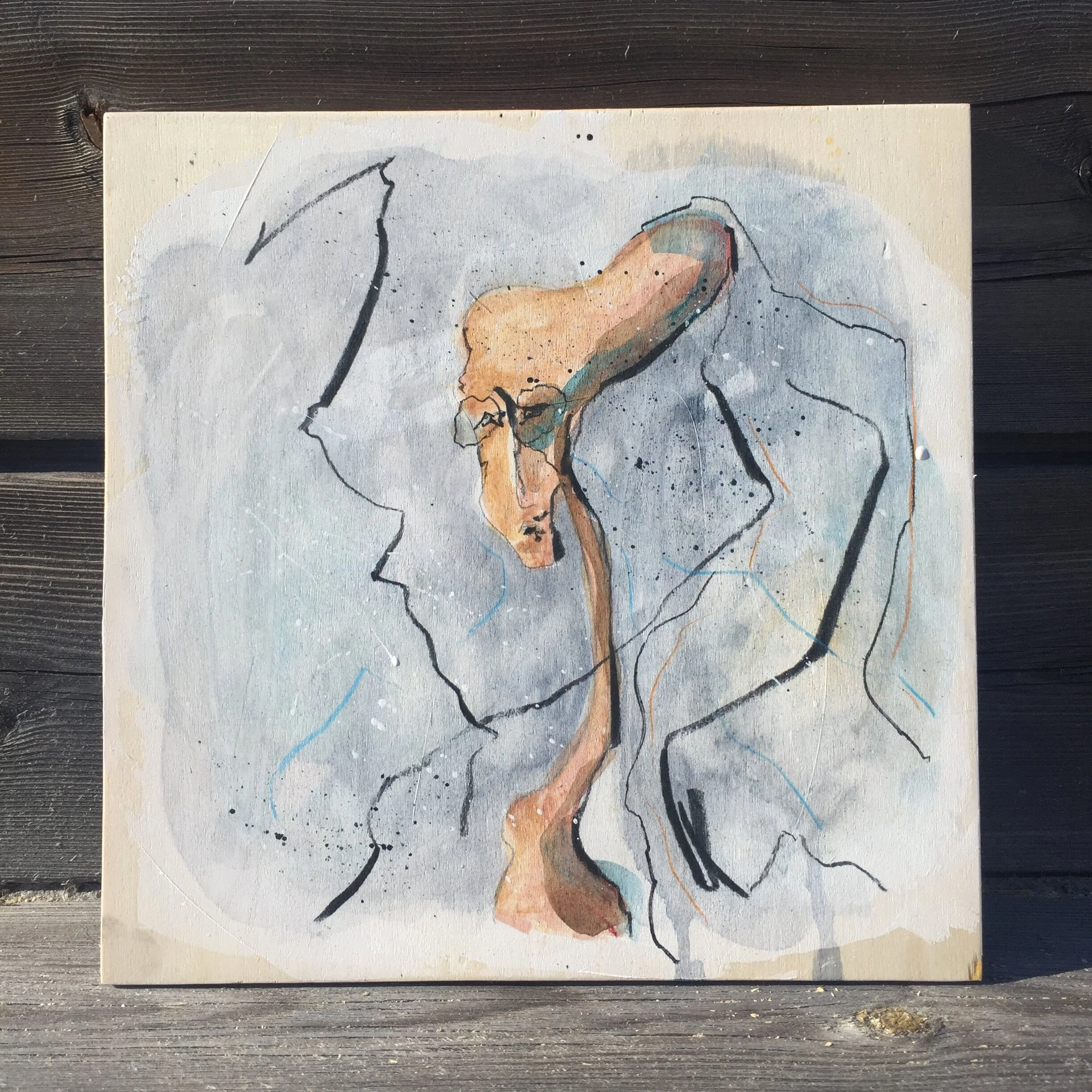  Hun | Akryl på finér | 21x21 | 1200,- 
