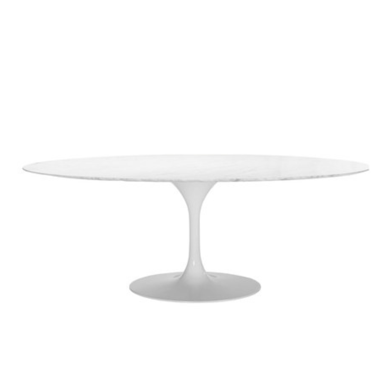Saarinen-Style Marble Oval Dining Table