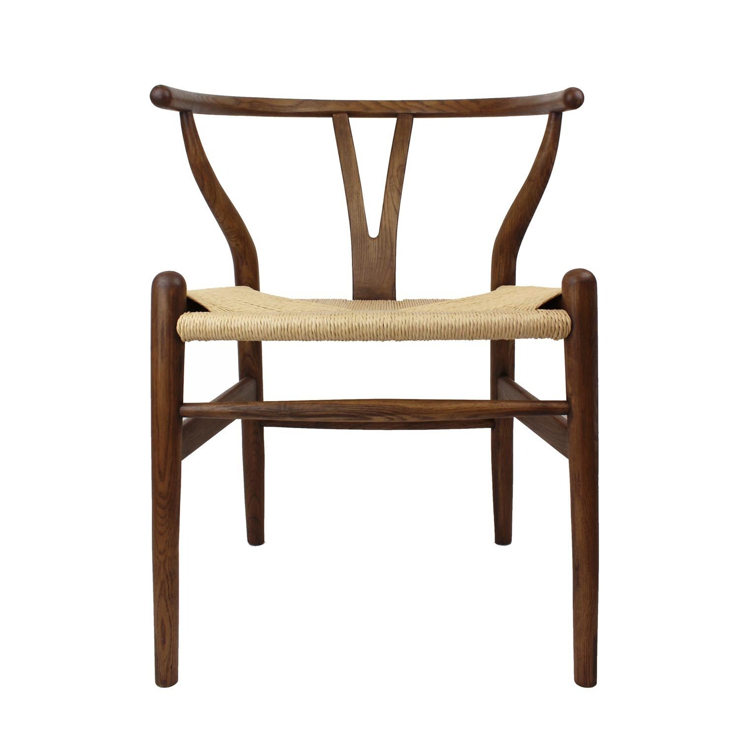 Hans Wegner-Style Walnut Wishbone Chair