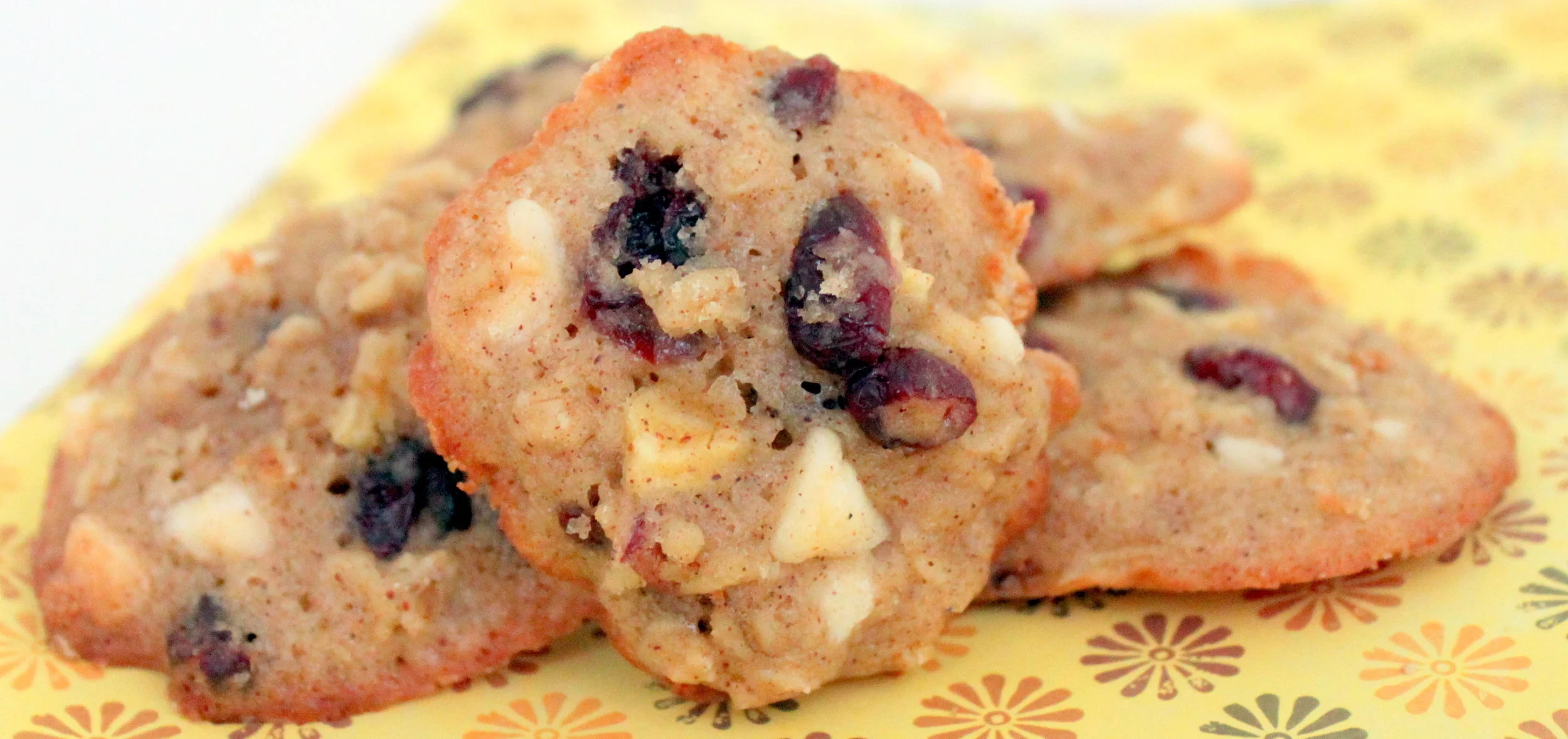 Cran-Apple, White Chocolate Chip Cookies