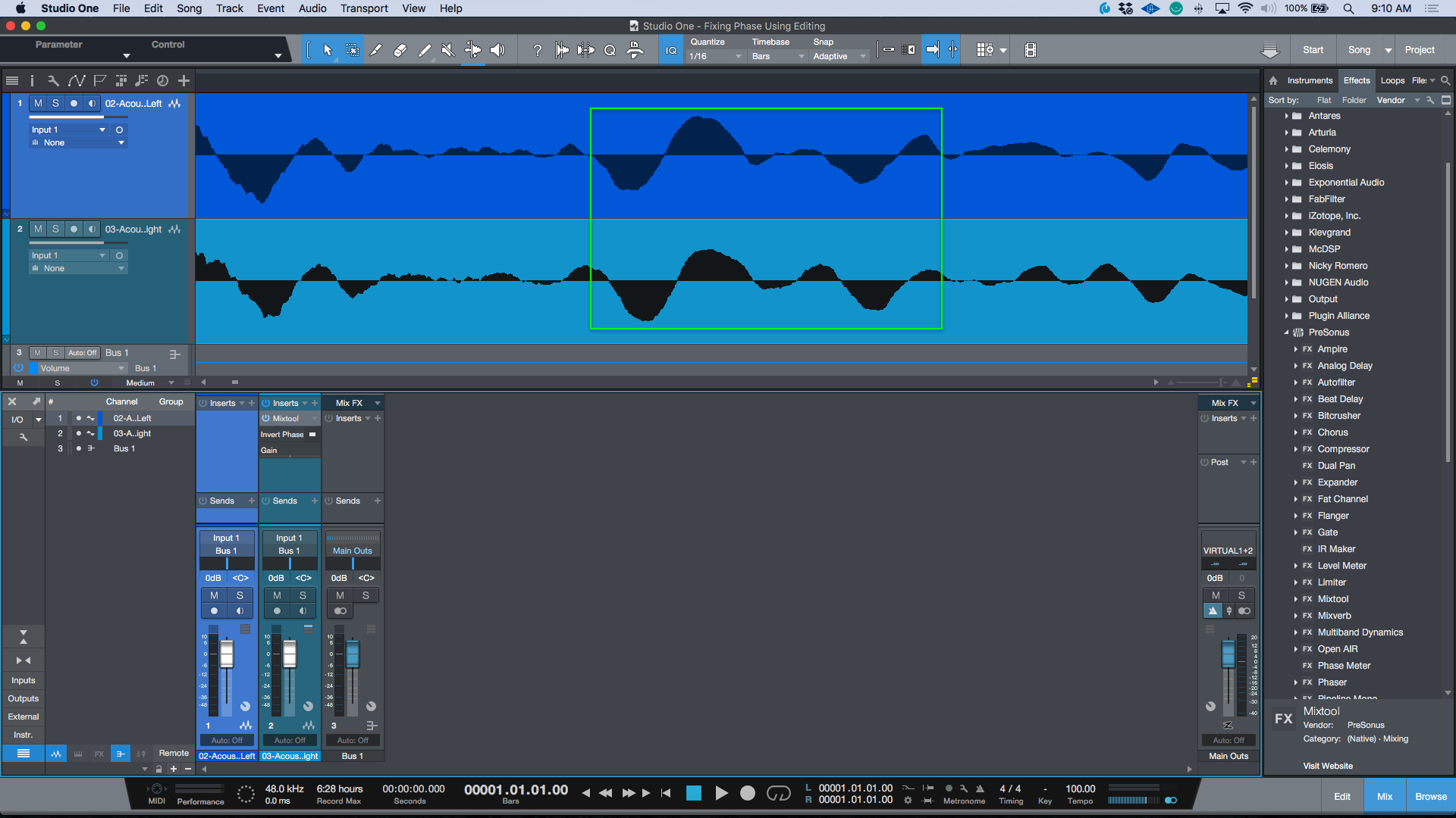 Note that the Waveforms (although not identical) are similar in terms of their positive and negative direction that they are both flowing.