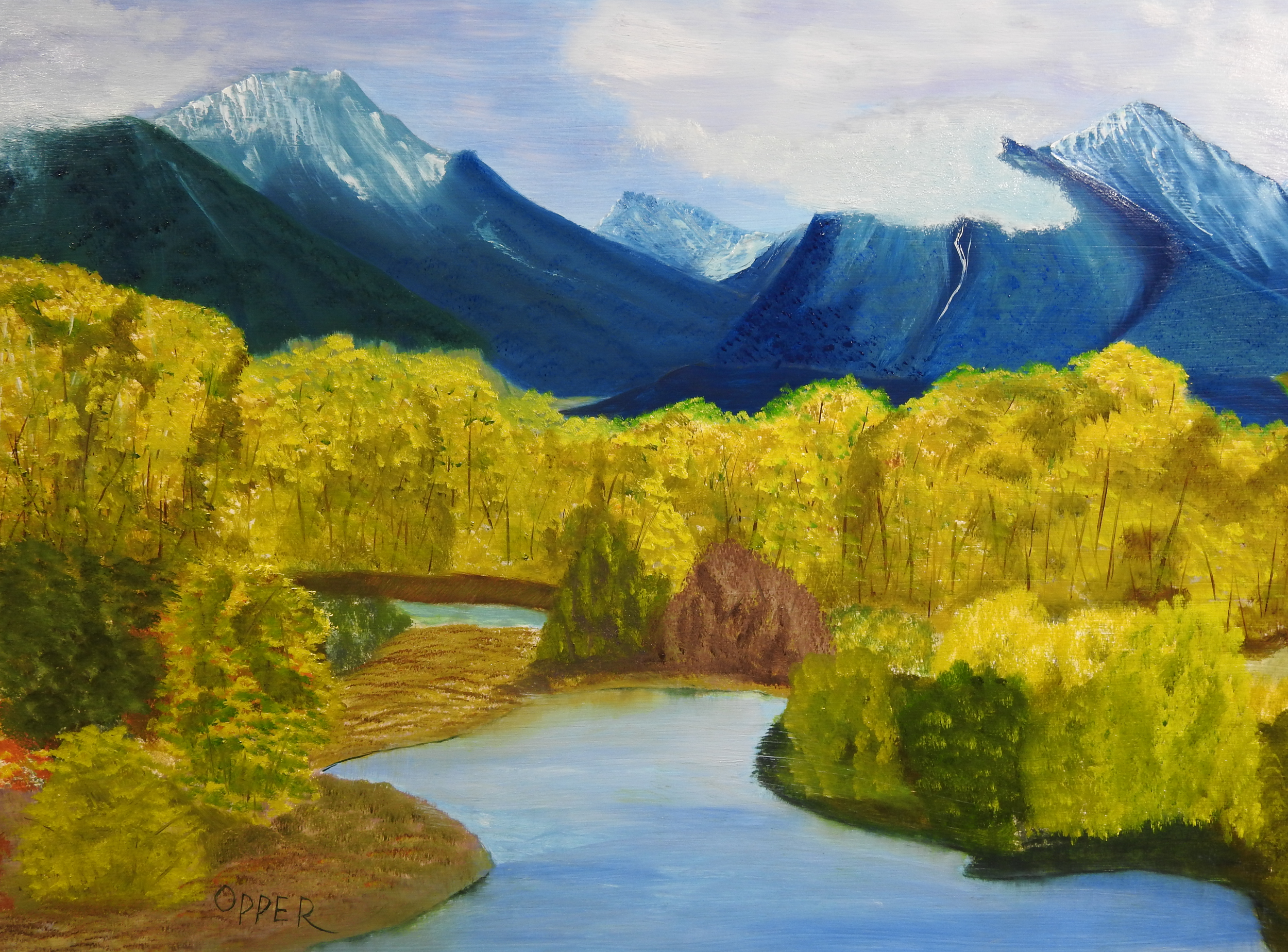 Fall River Scene in Montana