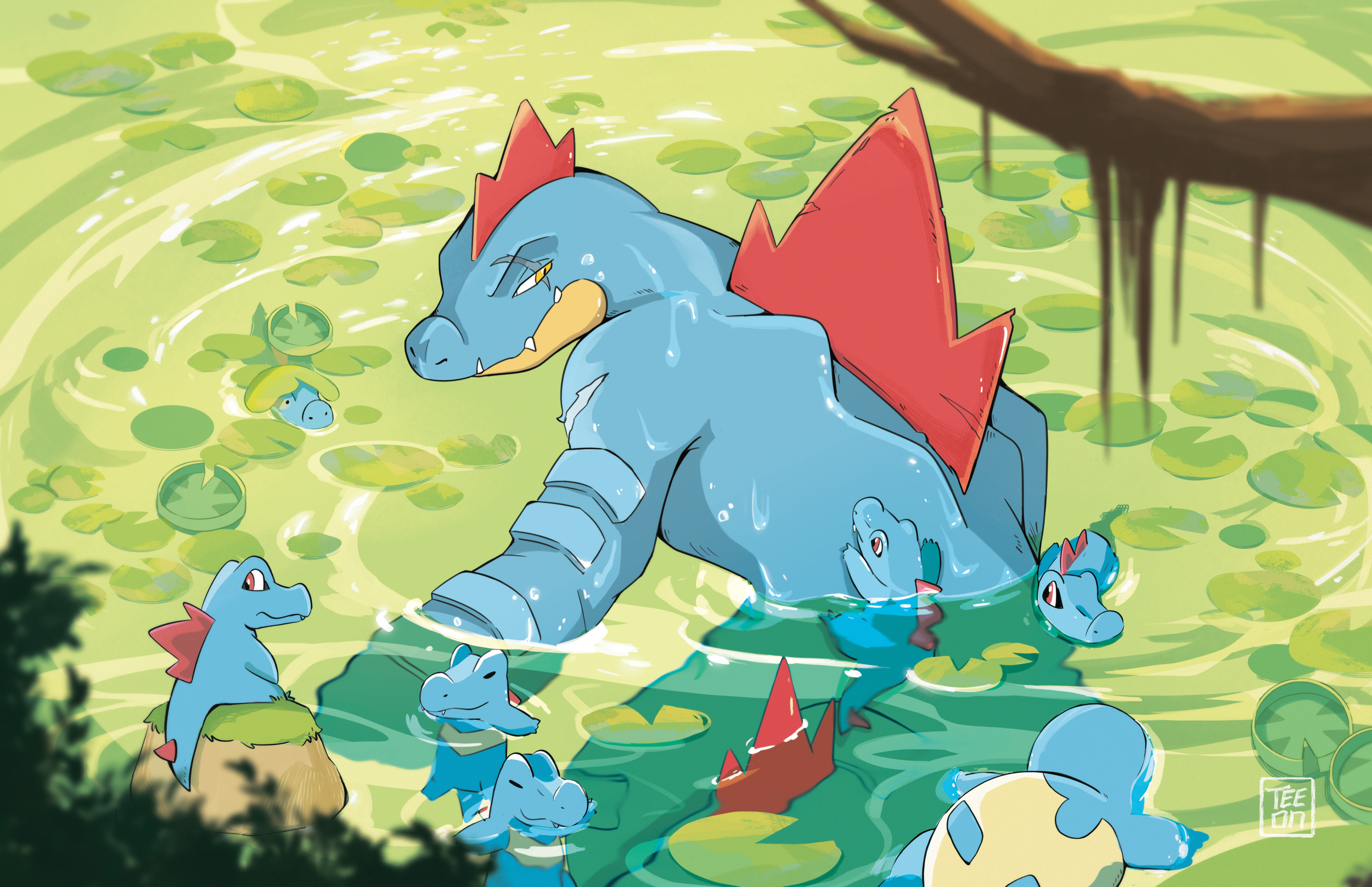 totodile 11x17 signed.png