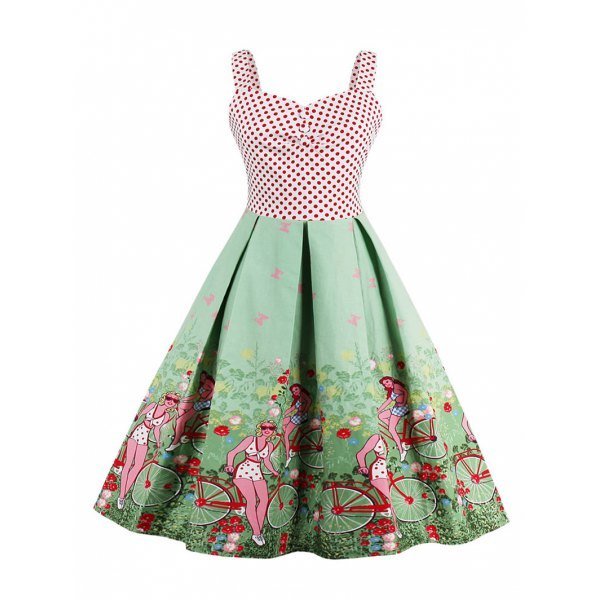 Retro Pin-up Bicycle Dress