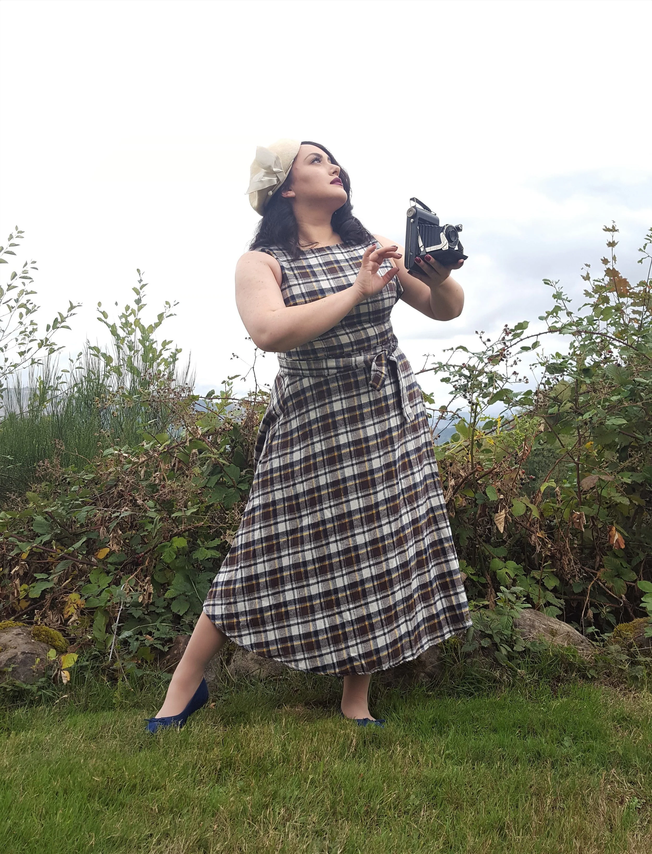 Fall Into Plaid Vintage Style Dress