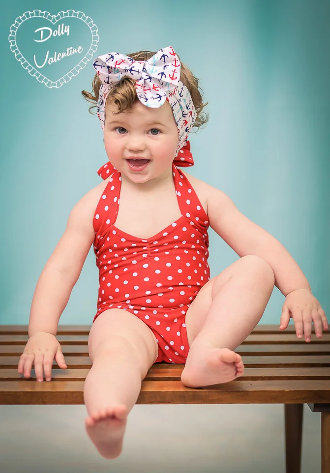 Red and White Polka Dot One Piece