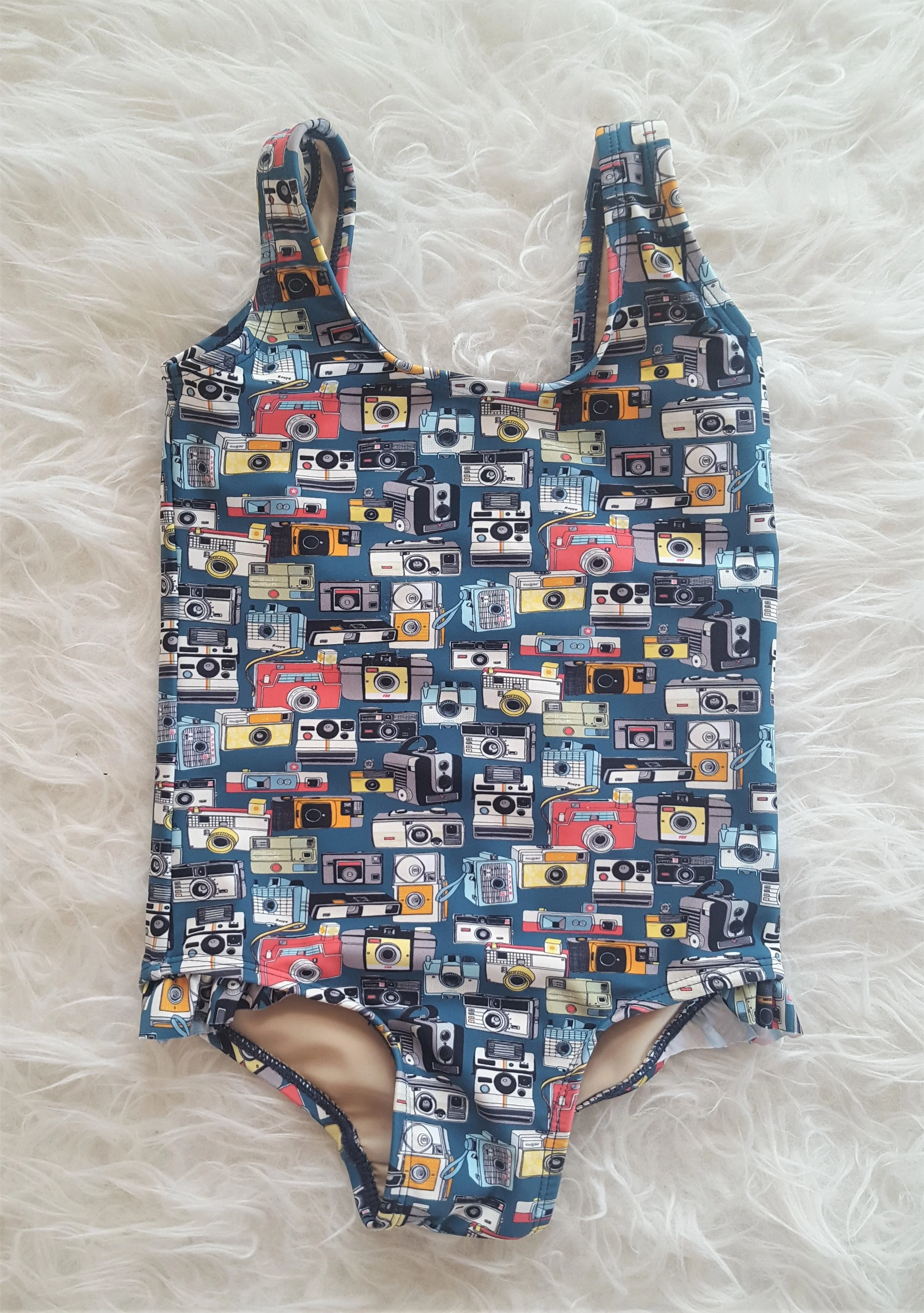 Mini Blue Vintage Camera One Piece