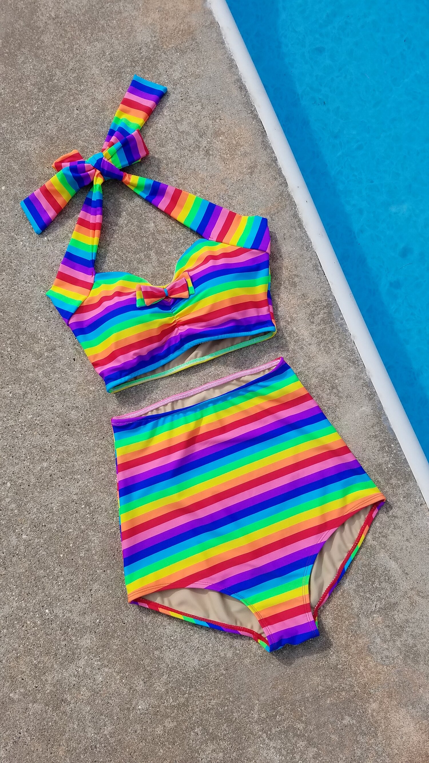 Rainbow Banded Bikini Bottom