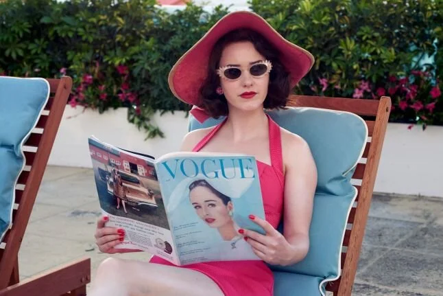 mrs maisel pink dress Pink Maisel swimdress Red Dolly Swimwear
