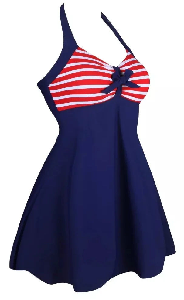 Sailor Swim dress  Red Dolly Swimwear