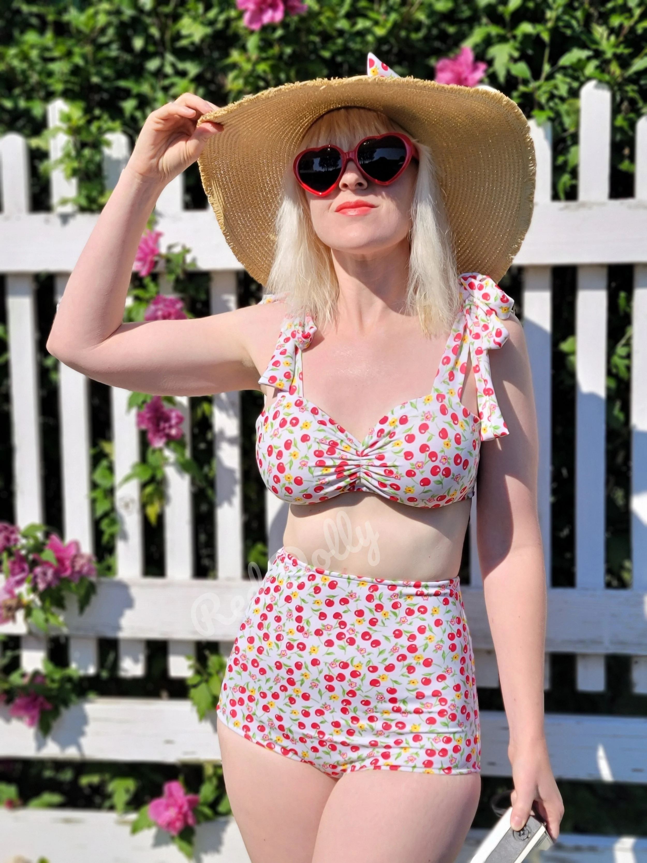 Cherry Print 🍒 Two piece high waist bikini ~Choose your color