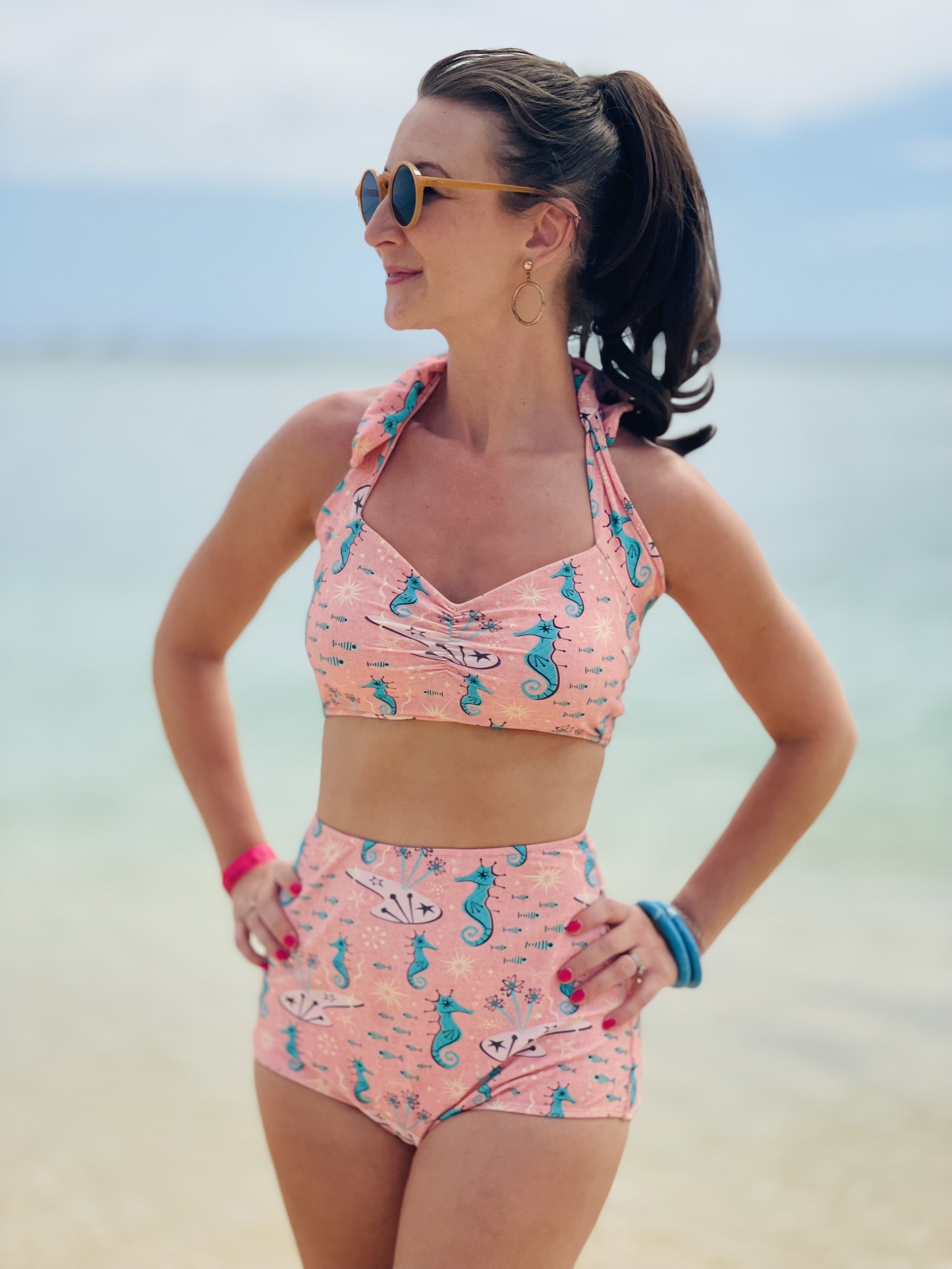 FLASH SALE! Pastel pink Under the Sea high waist bikini *StudioXtine Collab*
