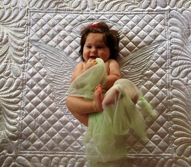 Angel Baby Wholecloth for computerized longarm machines only JoAnn Hoffman JoAnn Hoffman Designs JoAnn Hoffman Designs