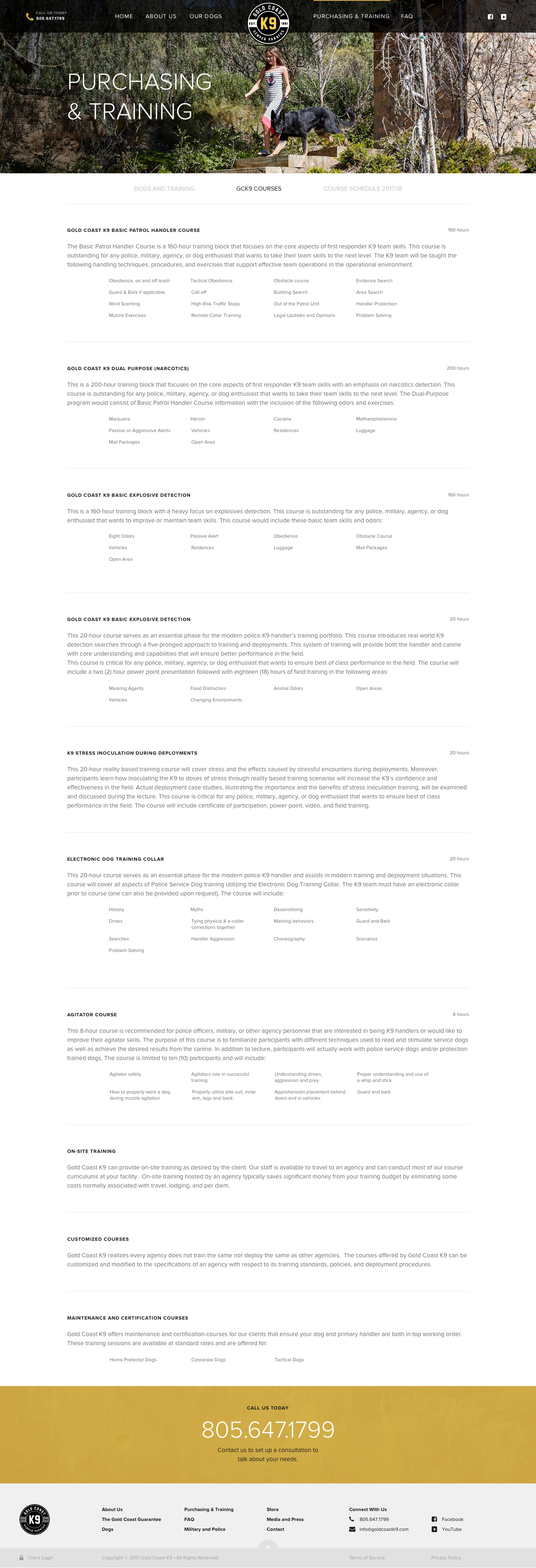 Services and offerings page