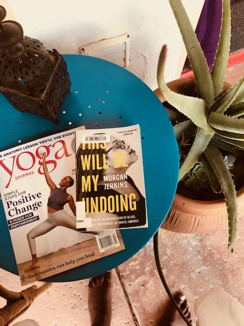 Spa reads! shout out to the stunning Sara Clark for gracing the cover of Yoga Journal.