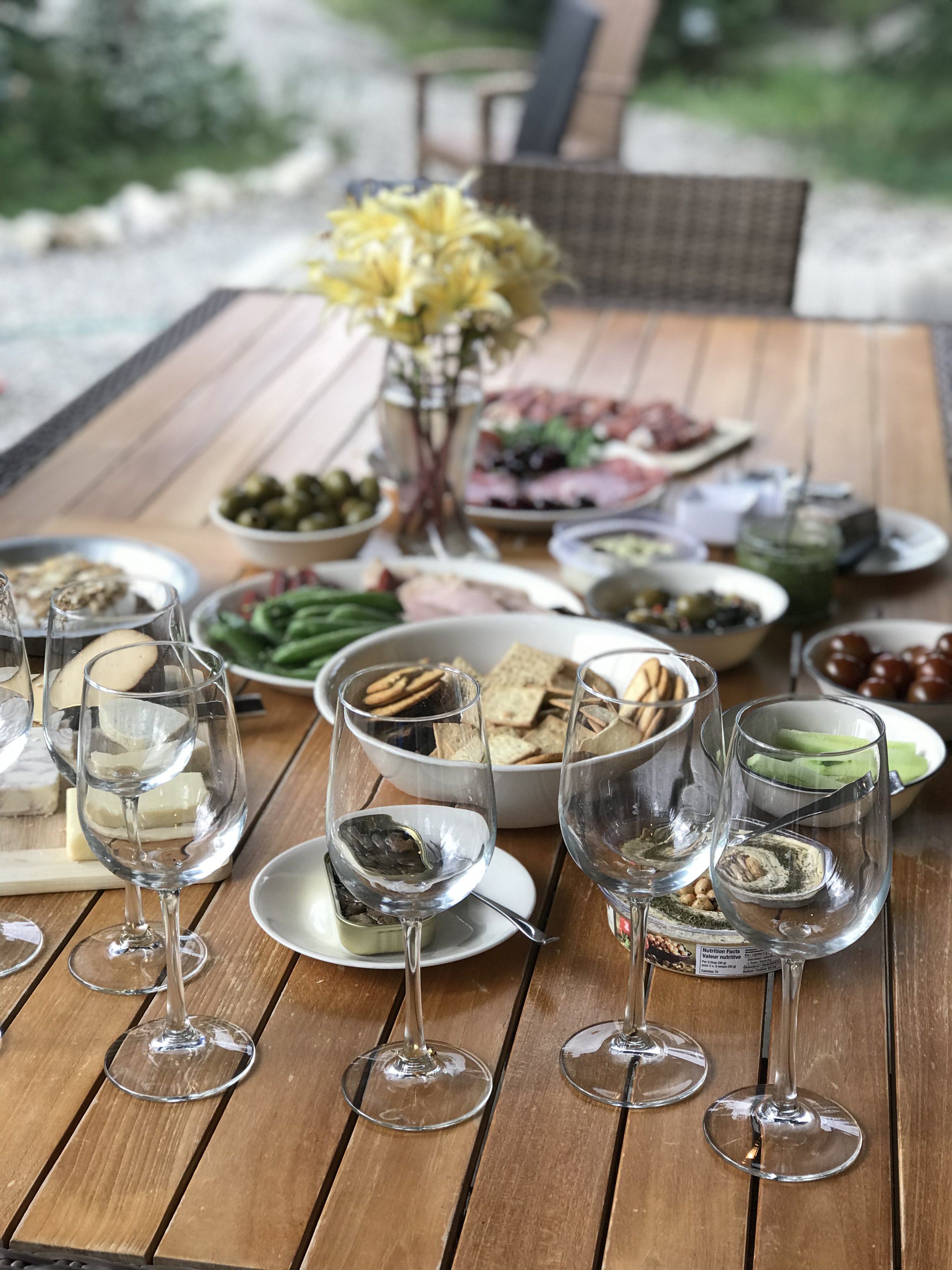 Taking time to share a great meal with loved ones can also be very healing. Time for smiles and making some happy memories. Annual charcuterie makes my heart smile.