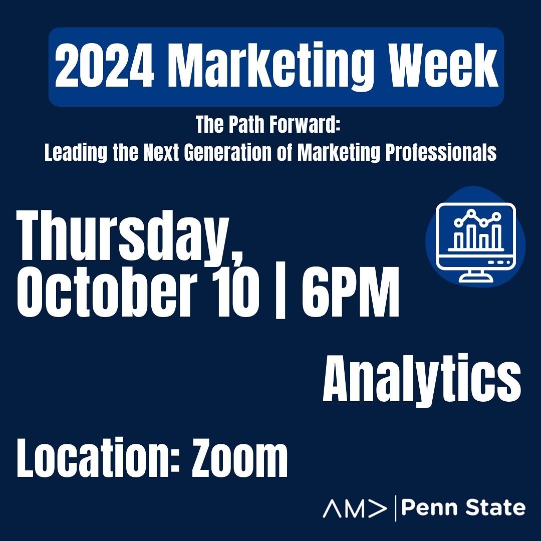 We&rsquo;re wrapping up Marketing Week with analytics. Come out tonight on Zoom to hear from Jason Melone from Wawa!!