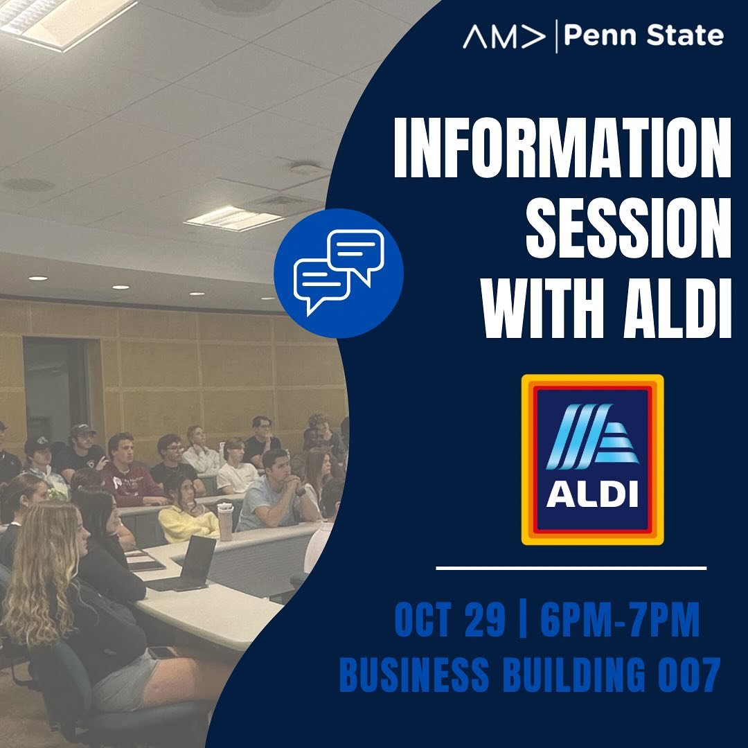 Tonight (10/29), Aldi is coming to speak with us all about their opportunities and how to get involved with the company. Join us in BB 007 at 6PM!