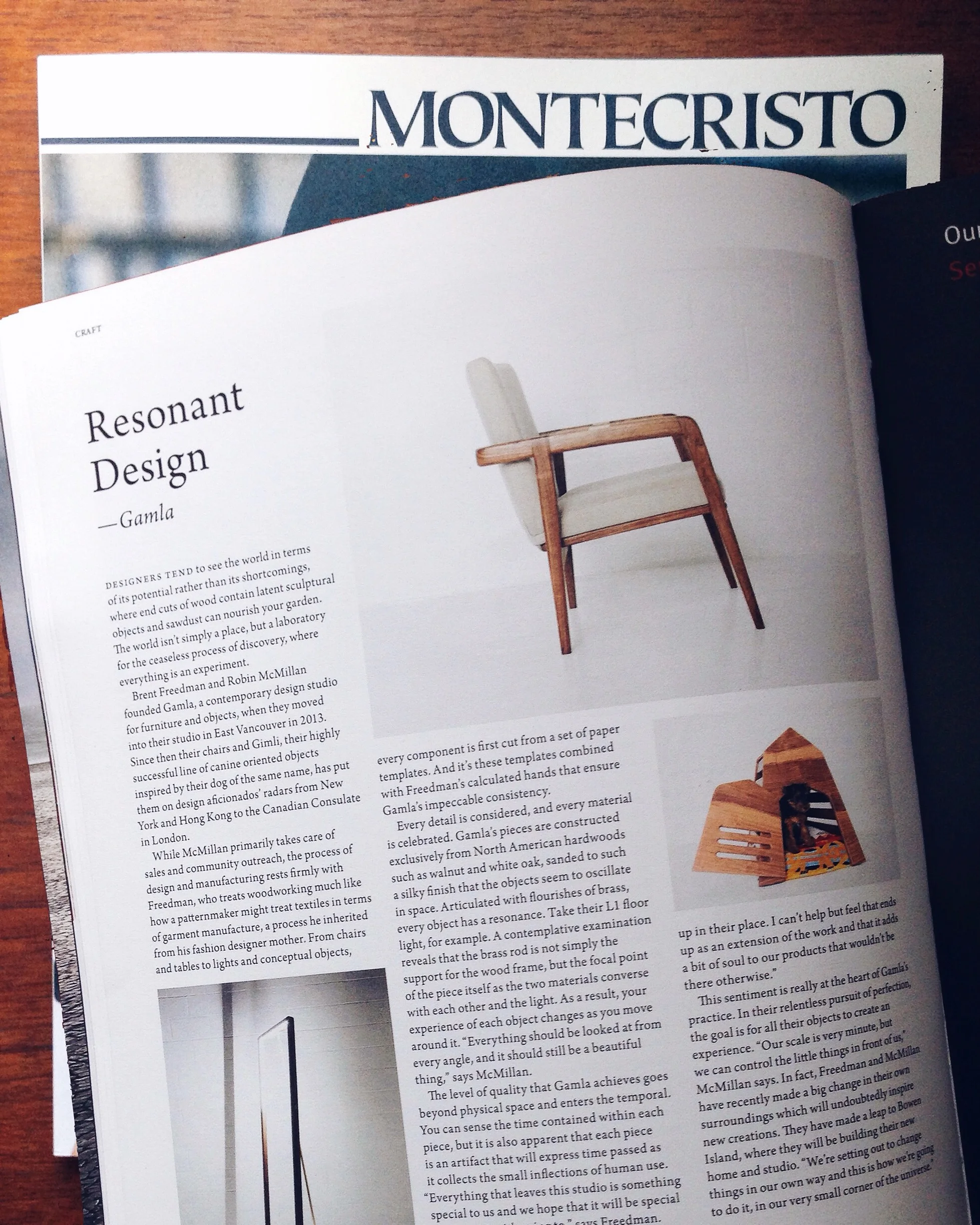 Feature in Montecristo Magazine