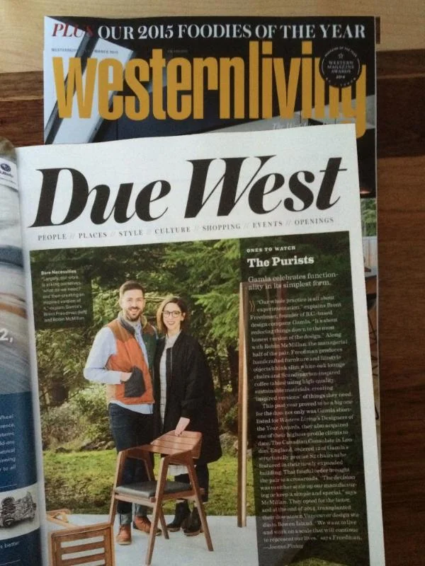 “Ones to Watch” feature in Western Living Magazine