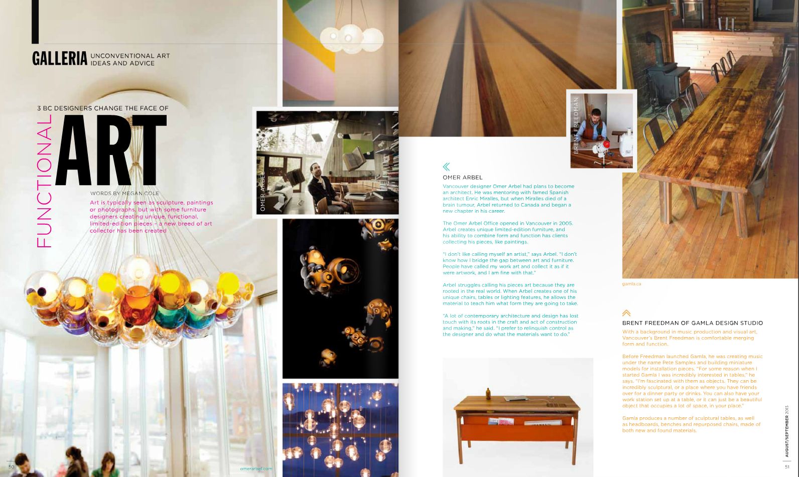 Feature in Homes and Living Magazine