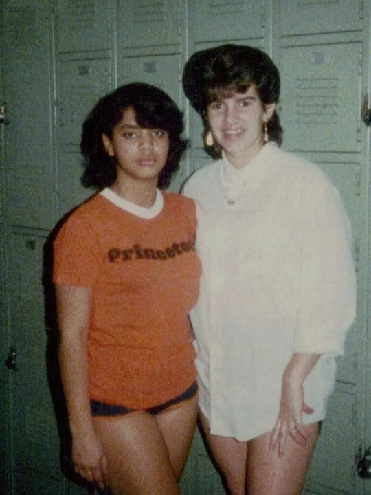 Elinor pictured on the left in the 80’s