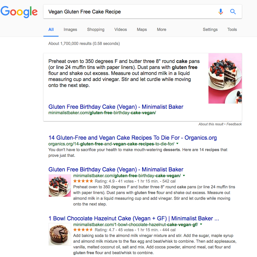 vegan gluten free cake recipe boost your google ranking