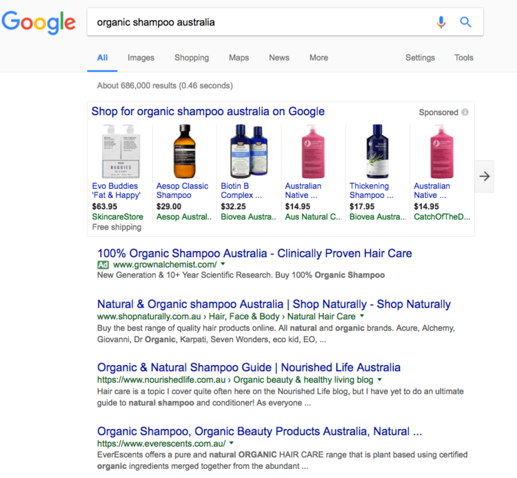 nourished life uses semantics, seo and empathy to boost their google ranking