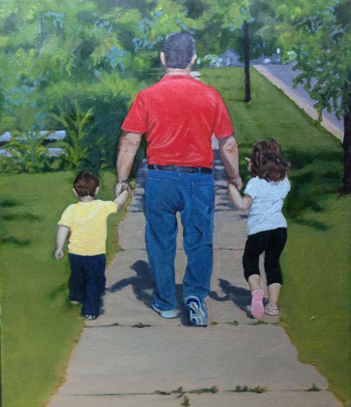 walking with grandpa