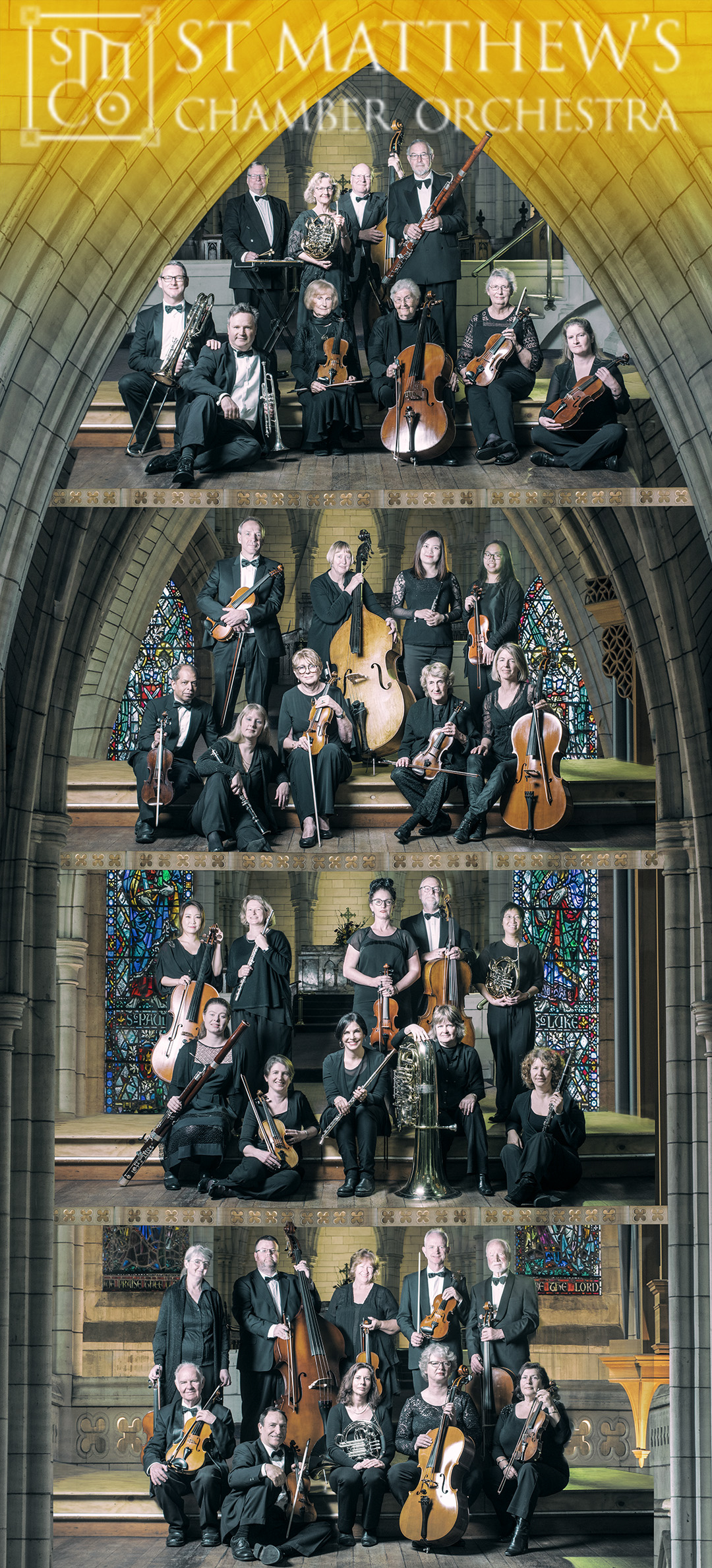 Group portrait of the St. Matthew's Chamber Orchestra
