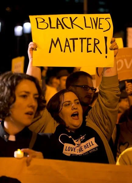 KC at a Black Lives Matter protest in Oakland, Fall 2014