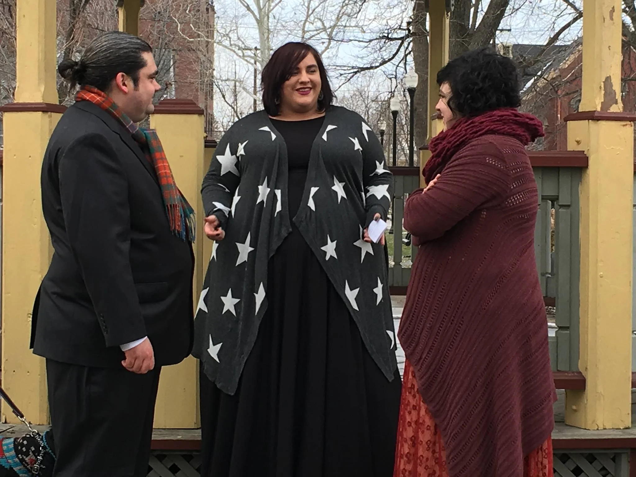 Officiating a friend’s wedding, December 2015