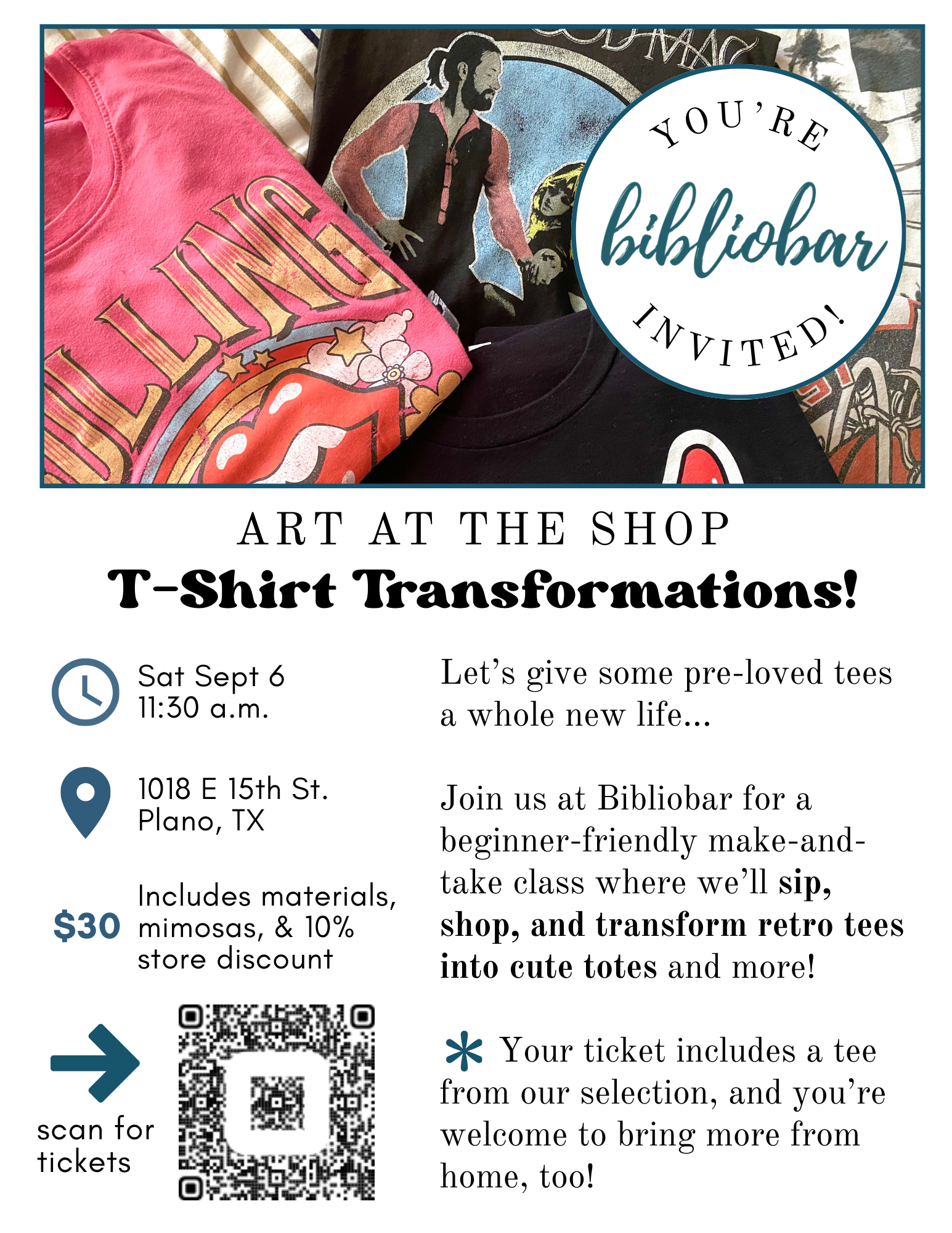 Art at the Shop: T-Shirt Transformations