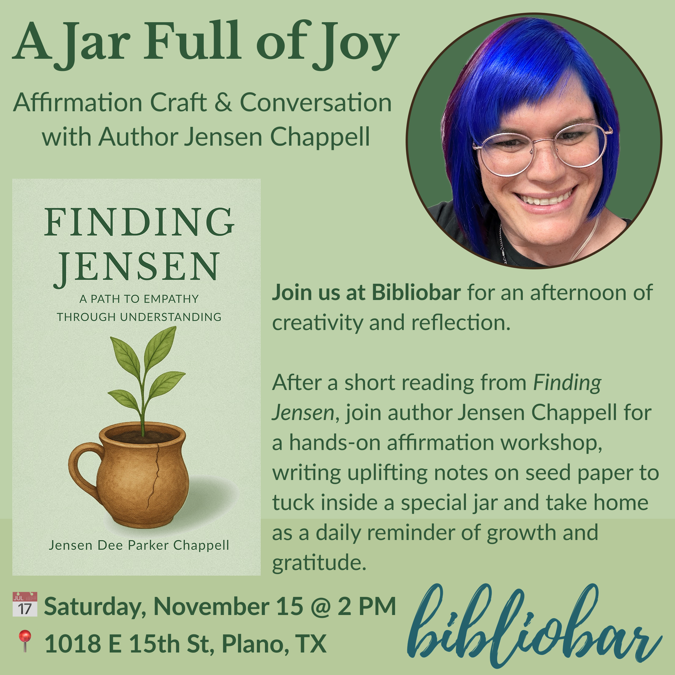 🌿 A Jar Full of Joy: Affirmation Craft &amp; Conversation with Author Jensen Chappell ✨