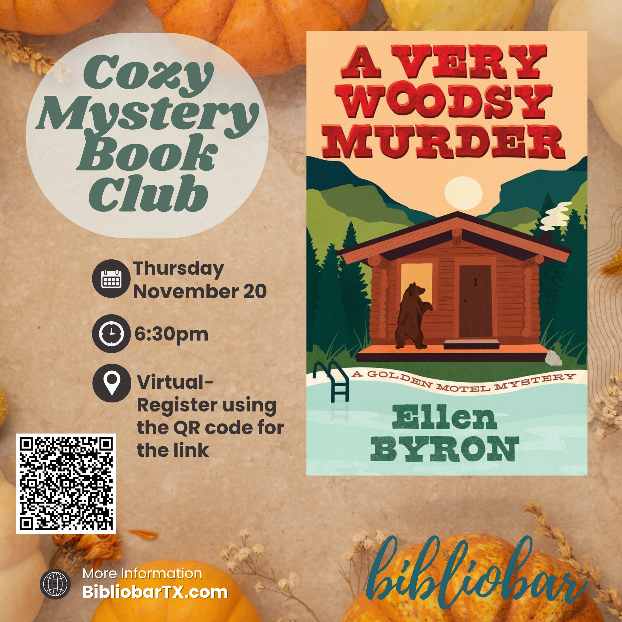 November Cozy Mystery Book Club