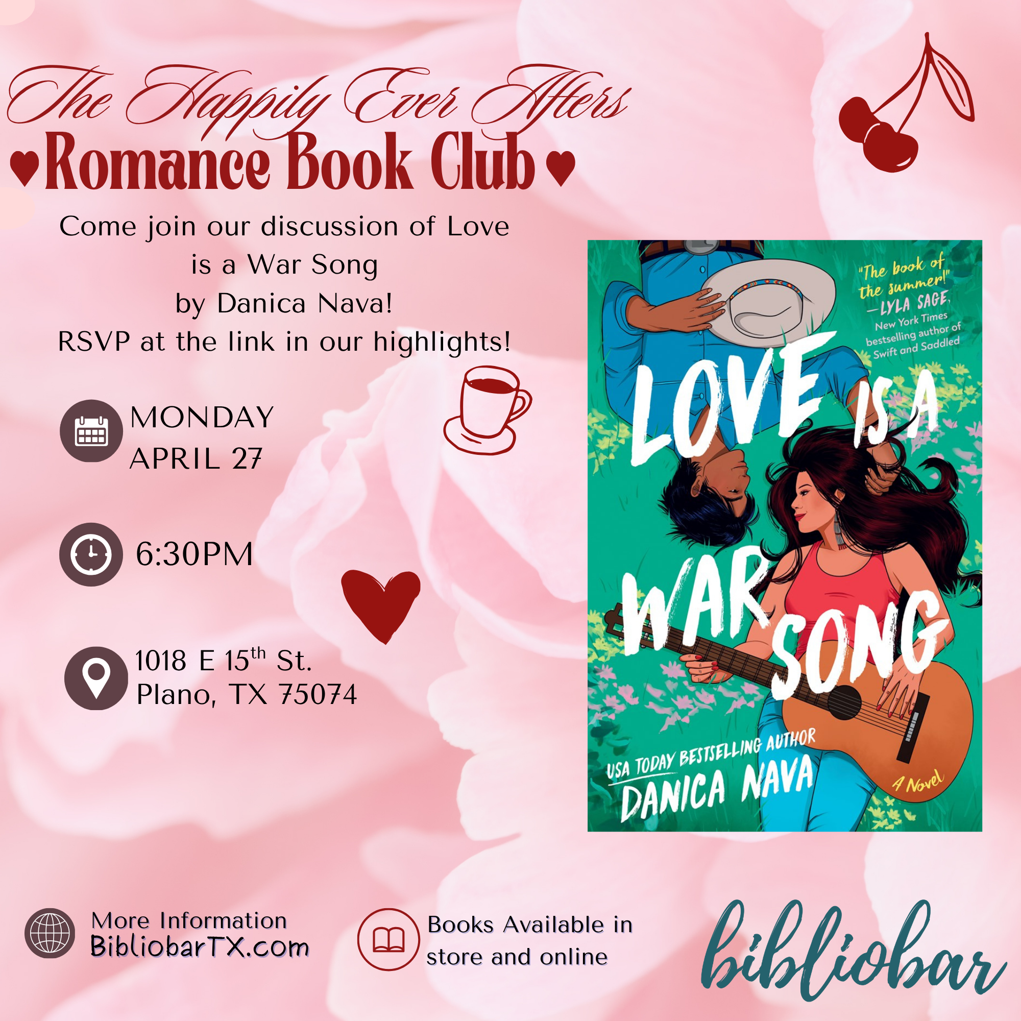 Happily Ever After Romance Book Club April Registration