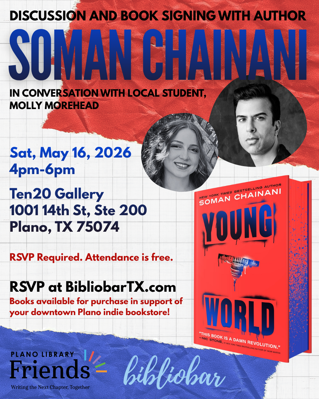 Book Signing and In-Conversation with Soman Chainani author of YOUNG WORLD 