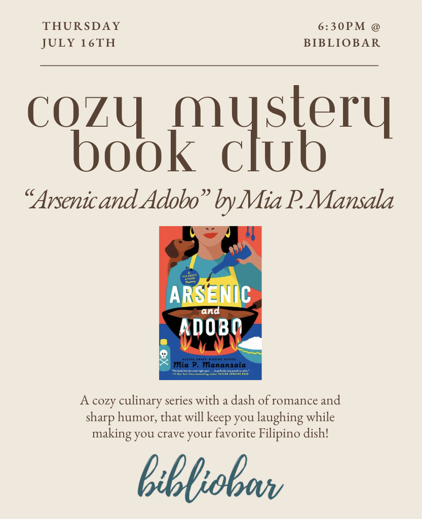 Cozy Mystery Book Club - July, "Arsenic and Adobo"
