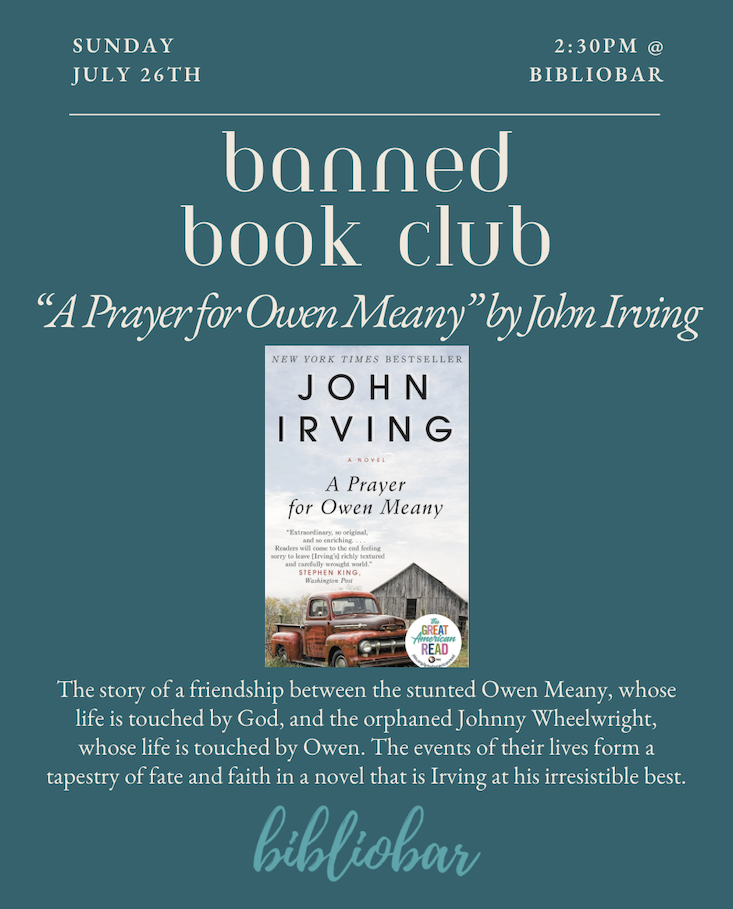Banned Book Club - July, "A Prayer for Owen Meany" 