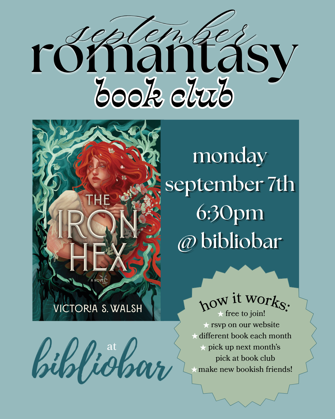 September Romantasy Book Club: "The Iron Hex"