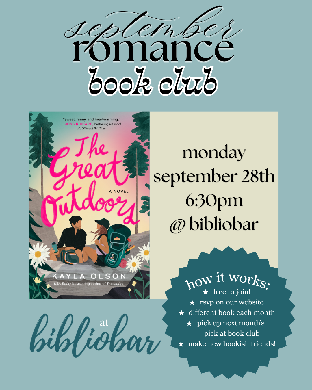 September Romance Book Club: "The Great Outdoors" by Kayla Olson