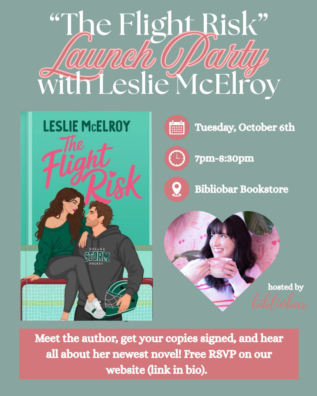 "The Flight Risk" Launch Party with Leslie McElroy!