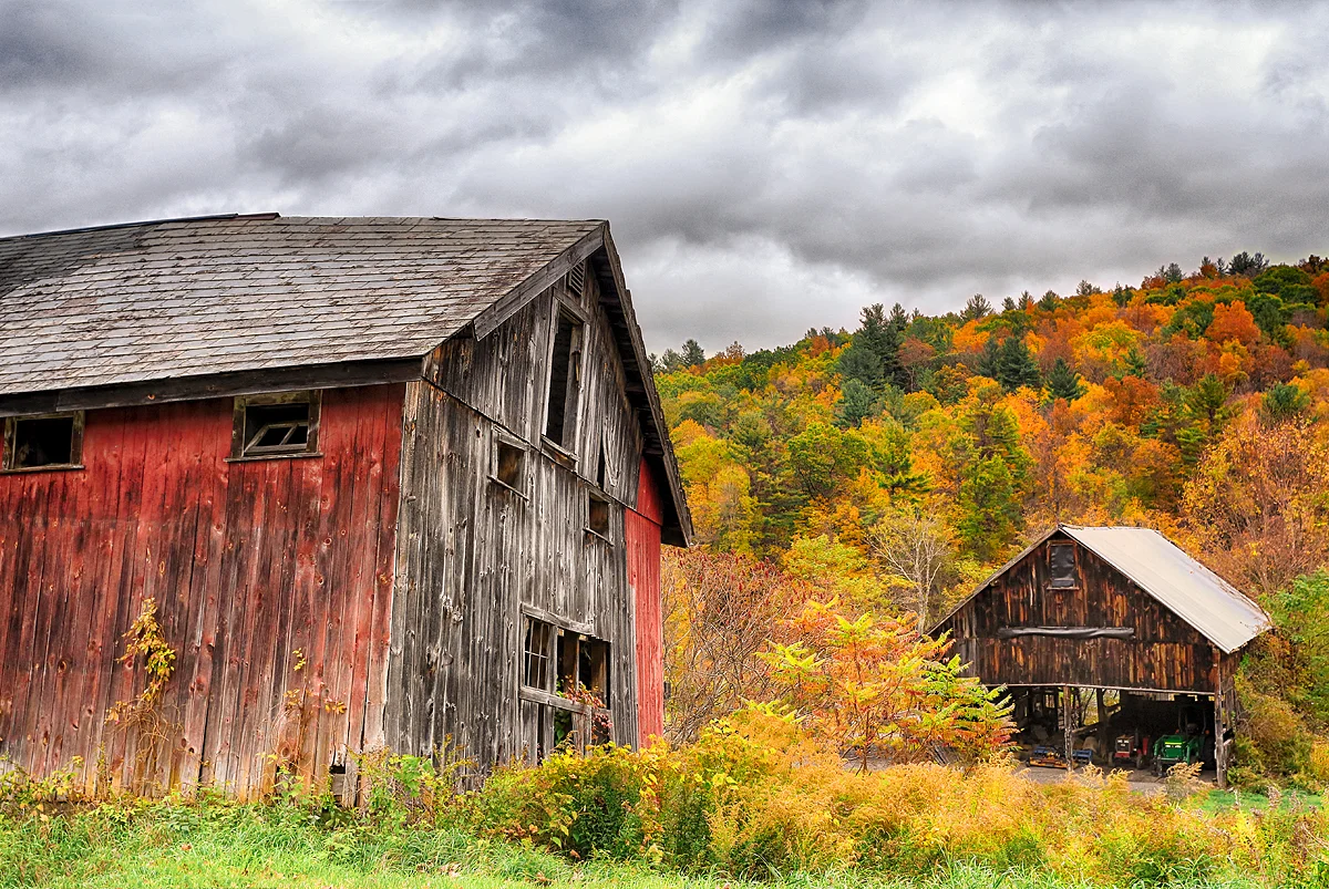 Fall Barns in The Berkshires